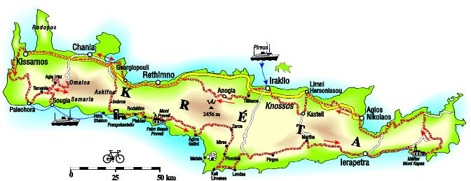 Mapa Krty